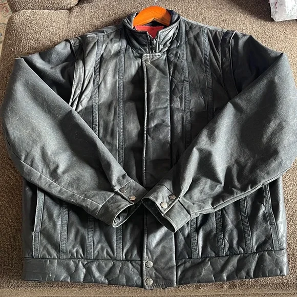 Mens Genuine Leather (Shell) Leather Jacket.EUC.
